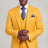 All Gold Suit Jacket Length Cuff Styling Portrait from Gentlemansguru.com