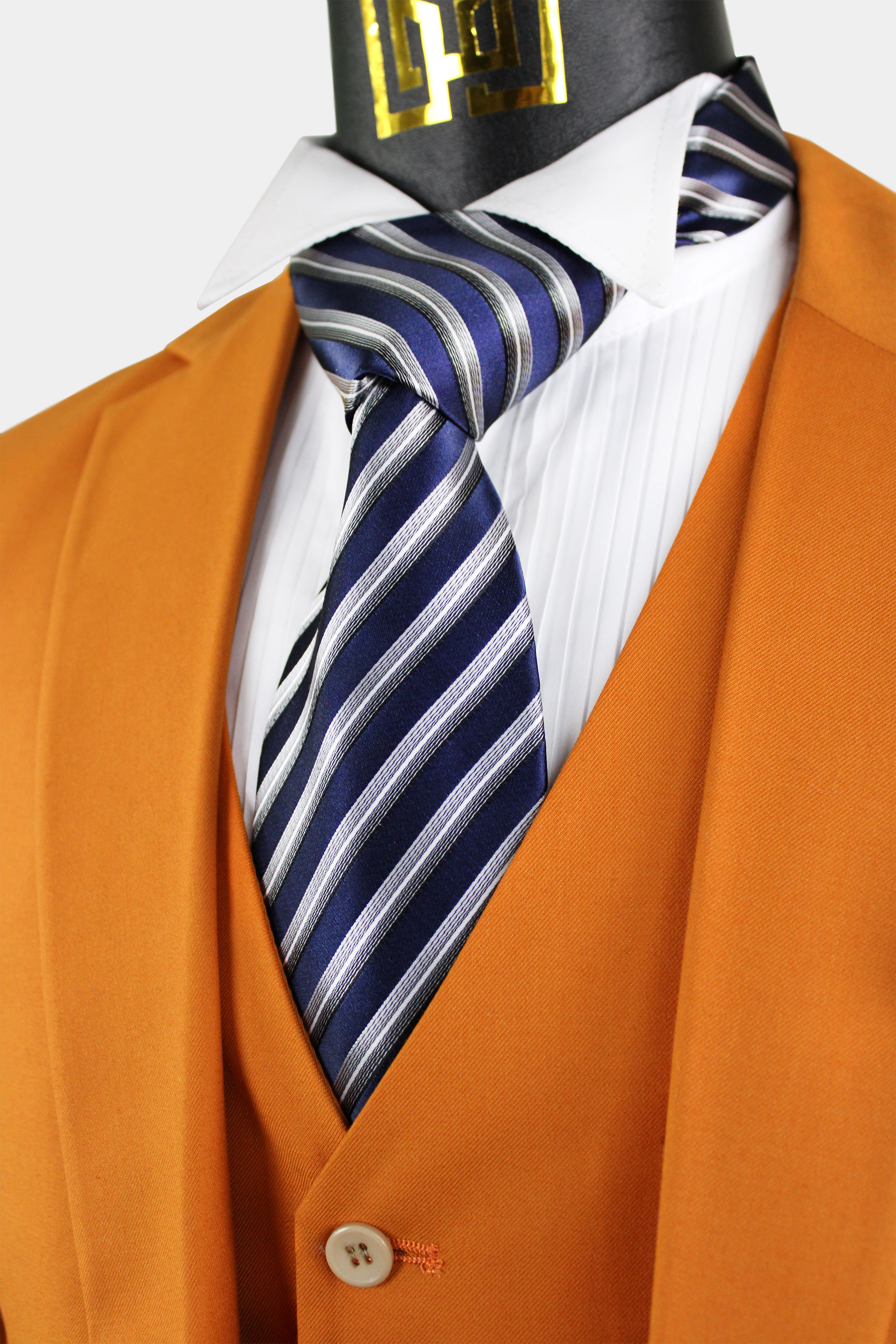 Mens orange on sale dress vest