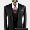 Mens-3Piece-Black-Suit-Groom-Wedding-Prom-Tuxedo-from-Gentlemansguru.com