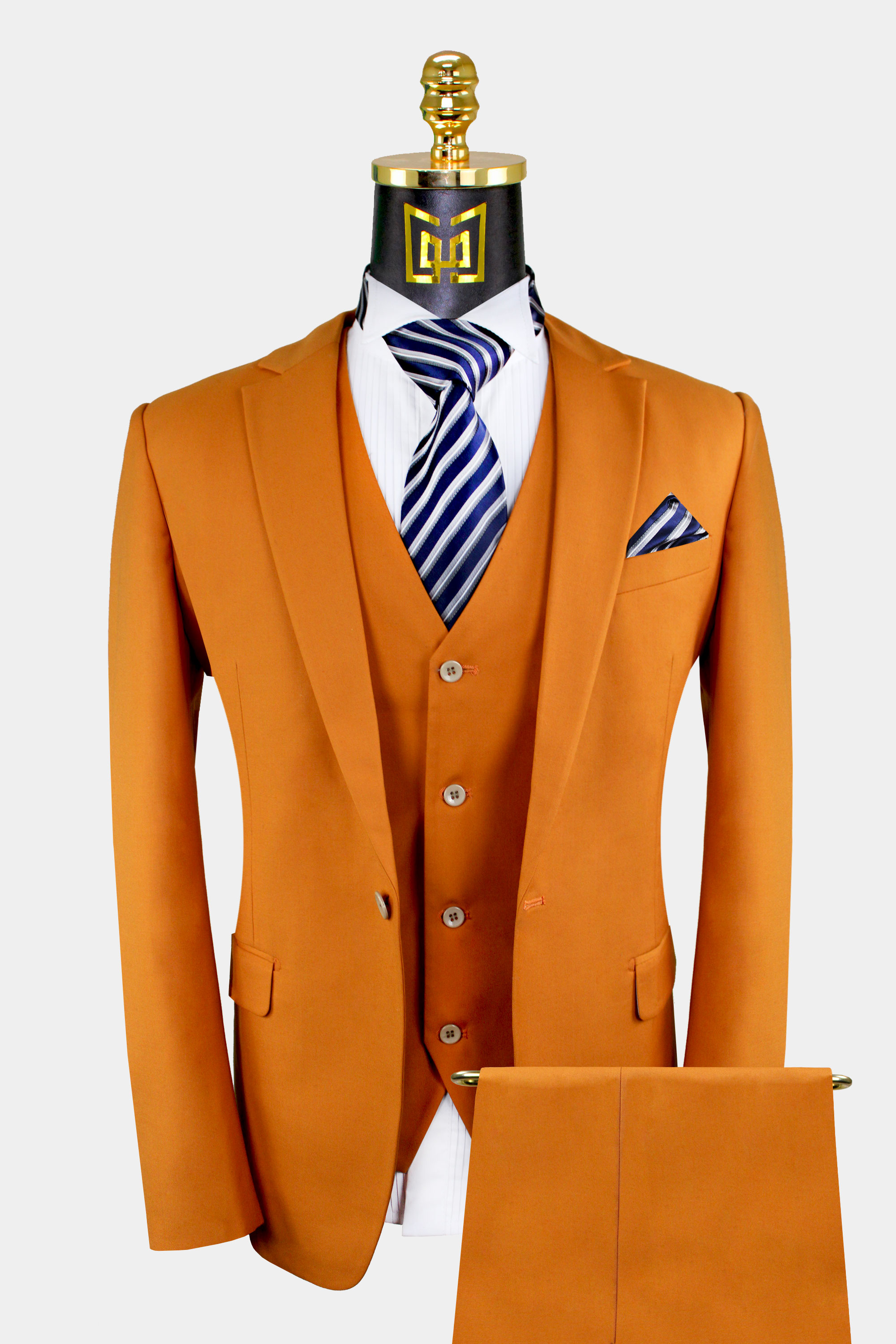 Classic Burnt Orange Suit - 3 Piece