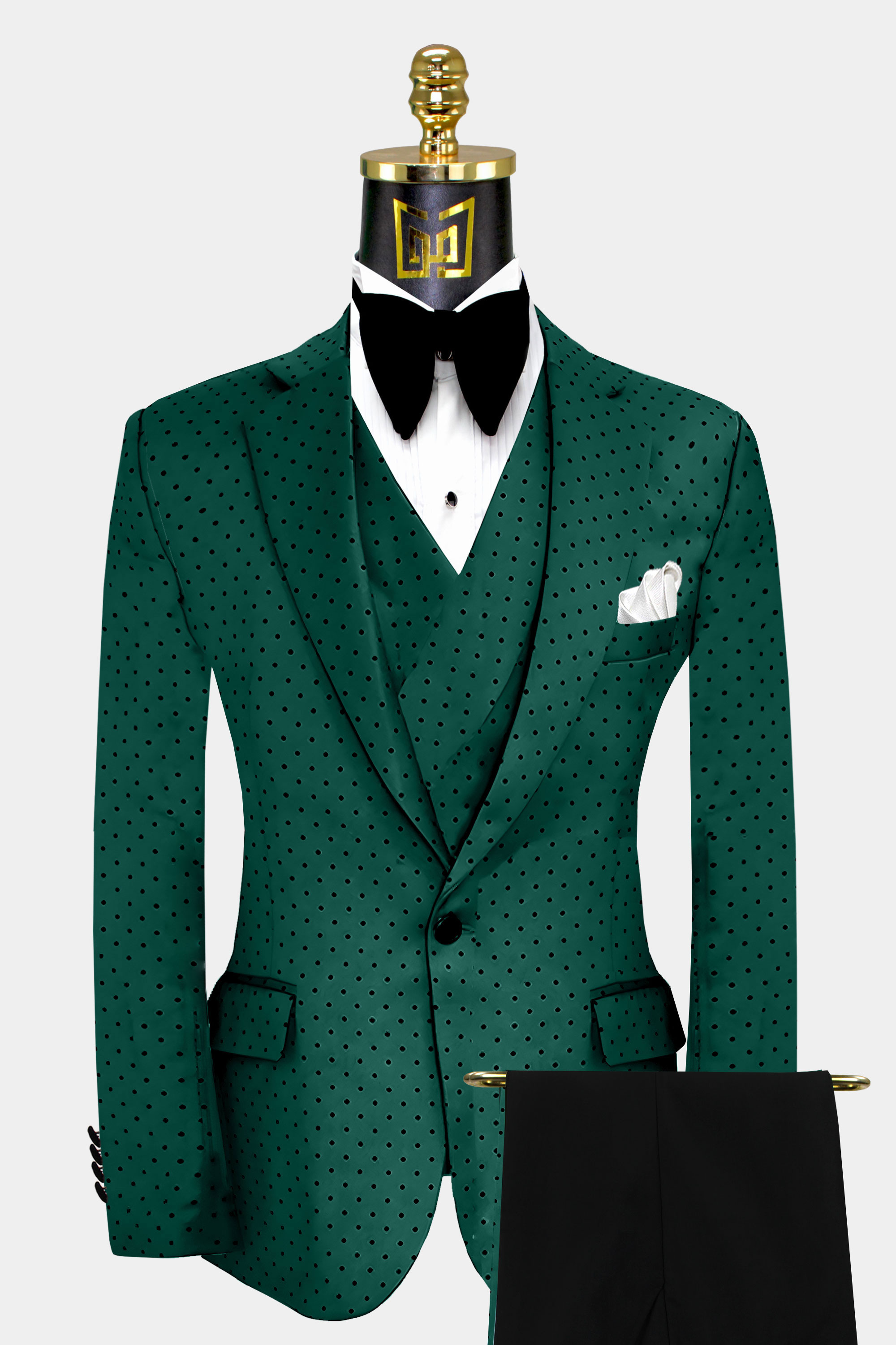 Black-and-Green-Polka-Dot-Suit-Wedding-Groom-Tuxedo-from-Gentlemansguru.com