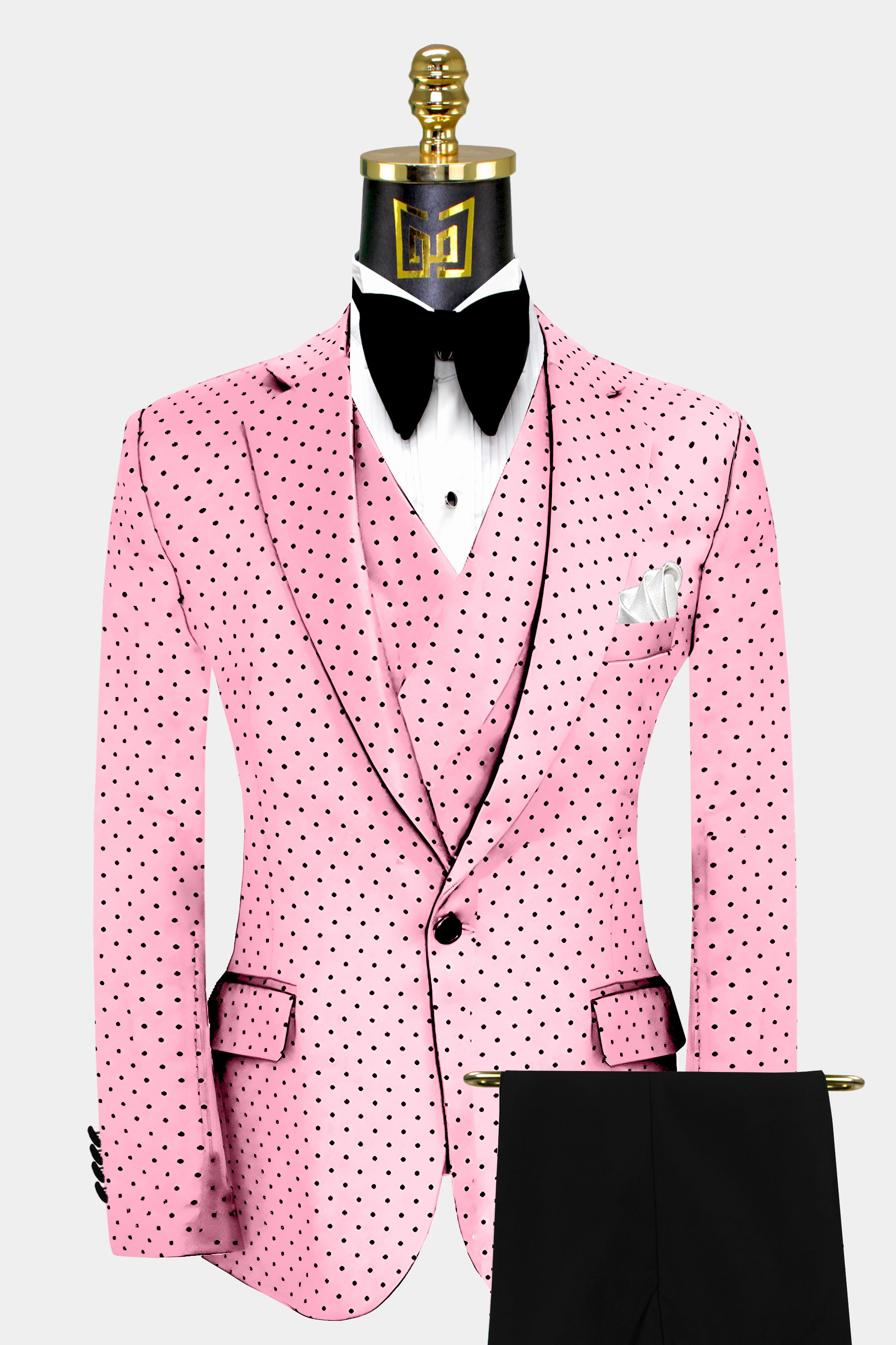 Black-and-Light-Pink-Suit-Groom-Wedding-Prom-Tuxedo-from-Gentlemansguru.com