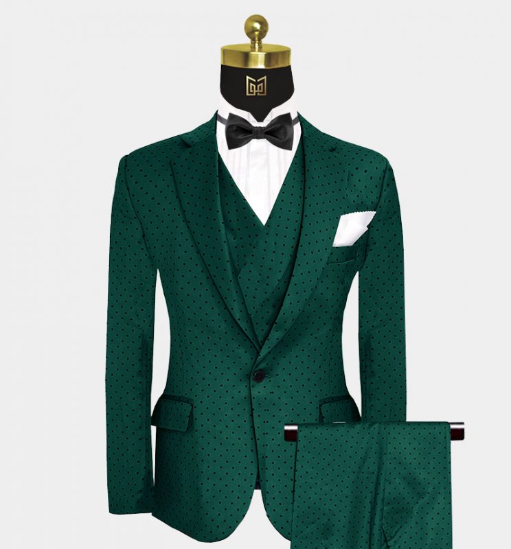 Emerald Green Polka Dot Suit Gentleman's Guru