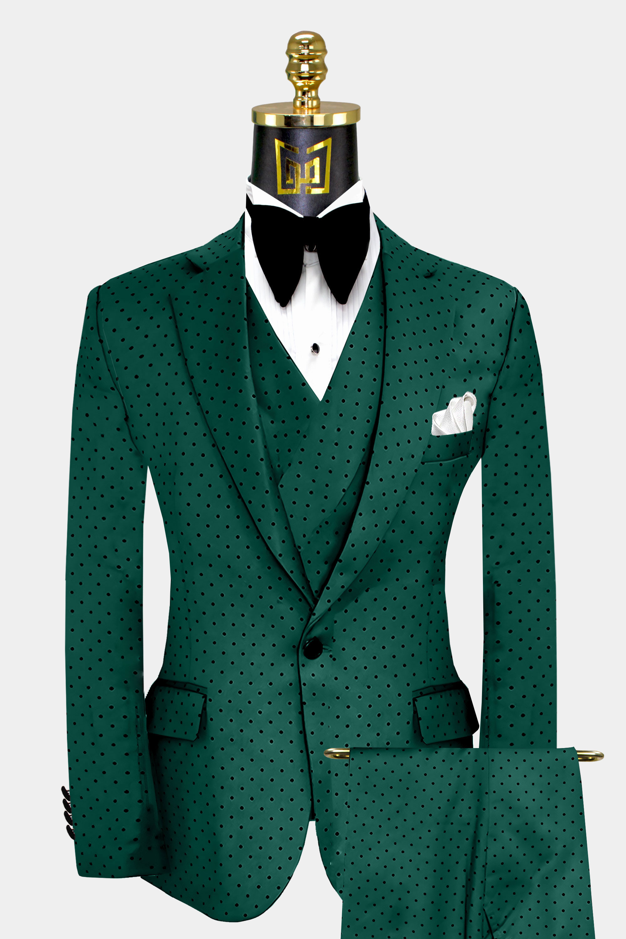 Mens-Emerald-Green-Polka-Dot-Suit-Wedding-Groom-Tuxedo-from-Gentlemansguru.com
