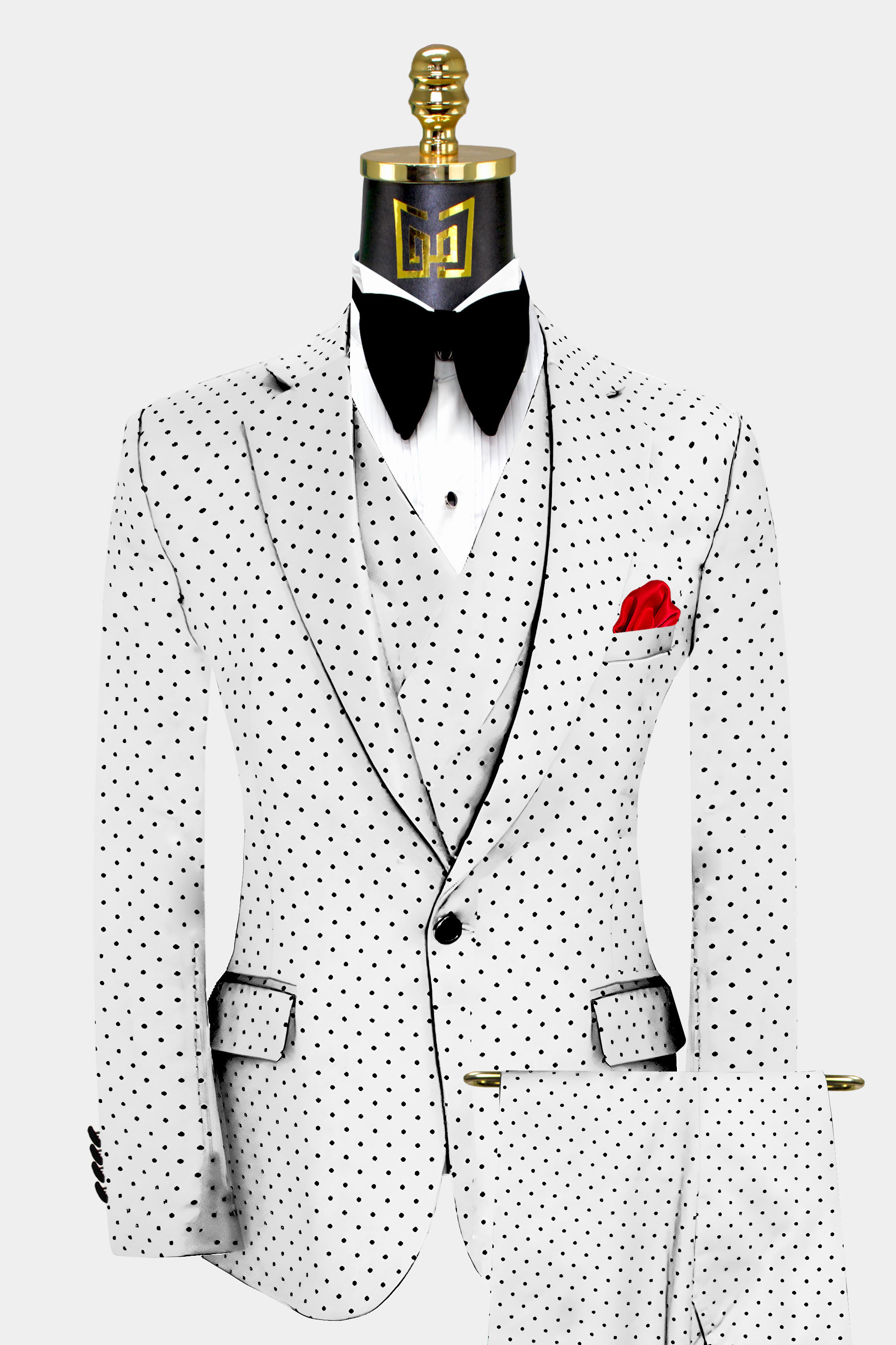 Mens-White-Polka-Dot-Suit-Groom-Wedding-Prom-Tuxedo-from-Gentlemansguru.com