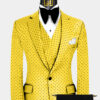 Yellow-and-Black-Polka-Dot-Suit-Wedding-Groom-Outfit-Attire-from-Gentlemansguru.com