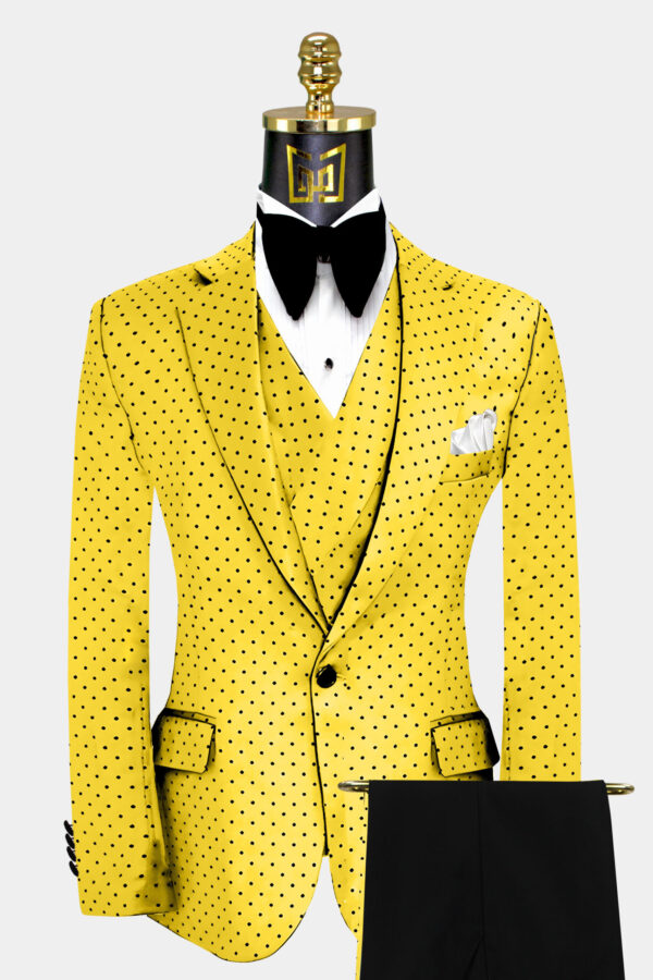 Yellow-and-Black-Polka-Dot-Suit-Wedding-Groom-Outfit-Attire-from-Gentlemansguru.com