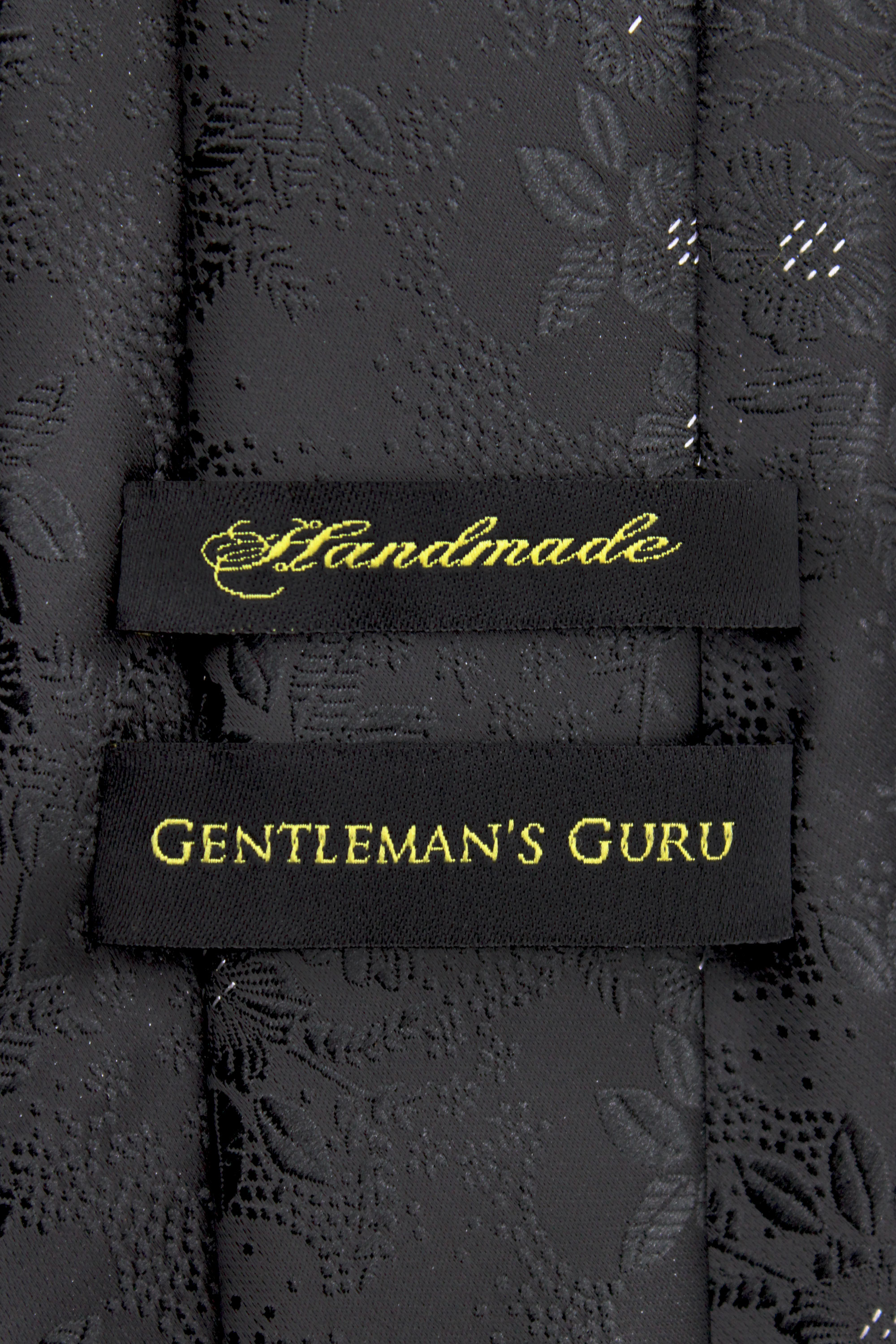 Black-Floral-Branded-Tie-Handmade-from-Gentlemansguru.com