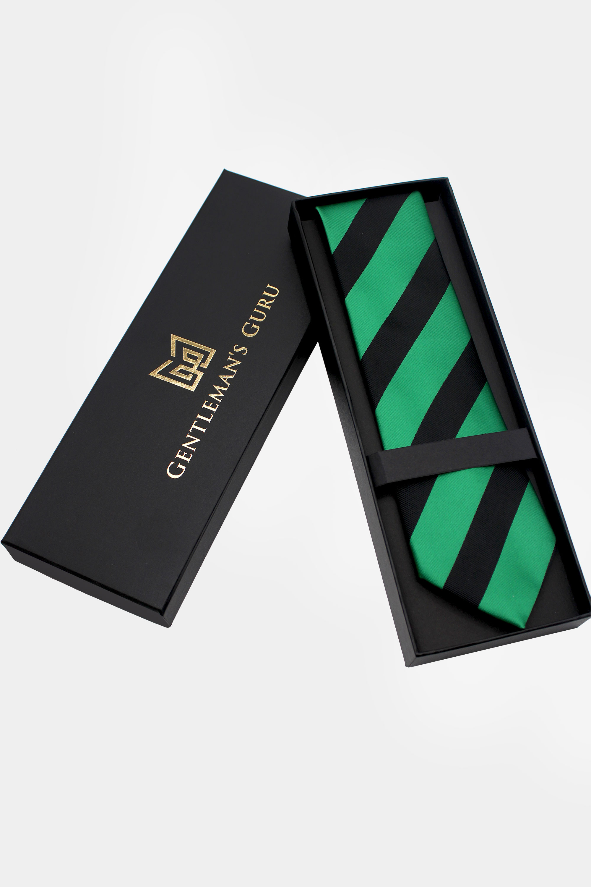 Black-and-Green-Necktie-Tie-Wedding-from-Gentlemansguru.com