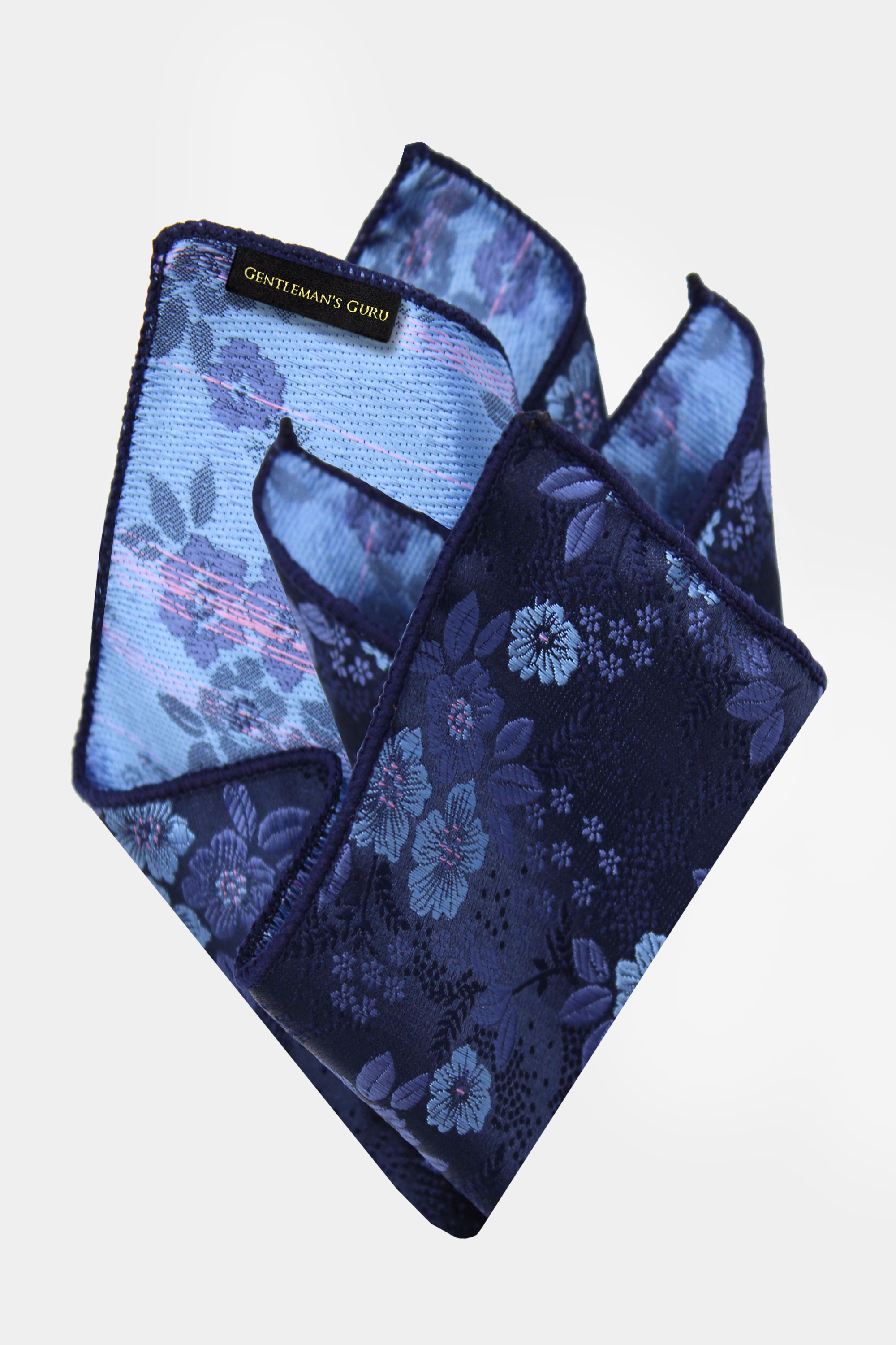 Blue-Floral-Pocket-Square-Handkerchief-from-Gentlemansguru.com
