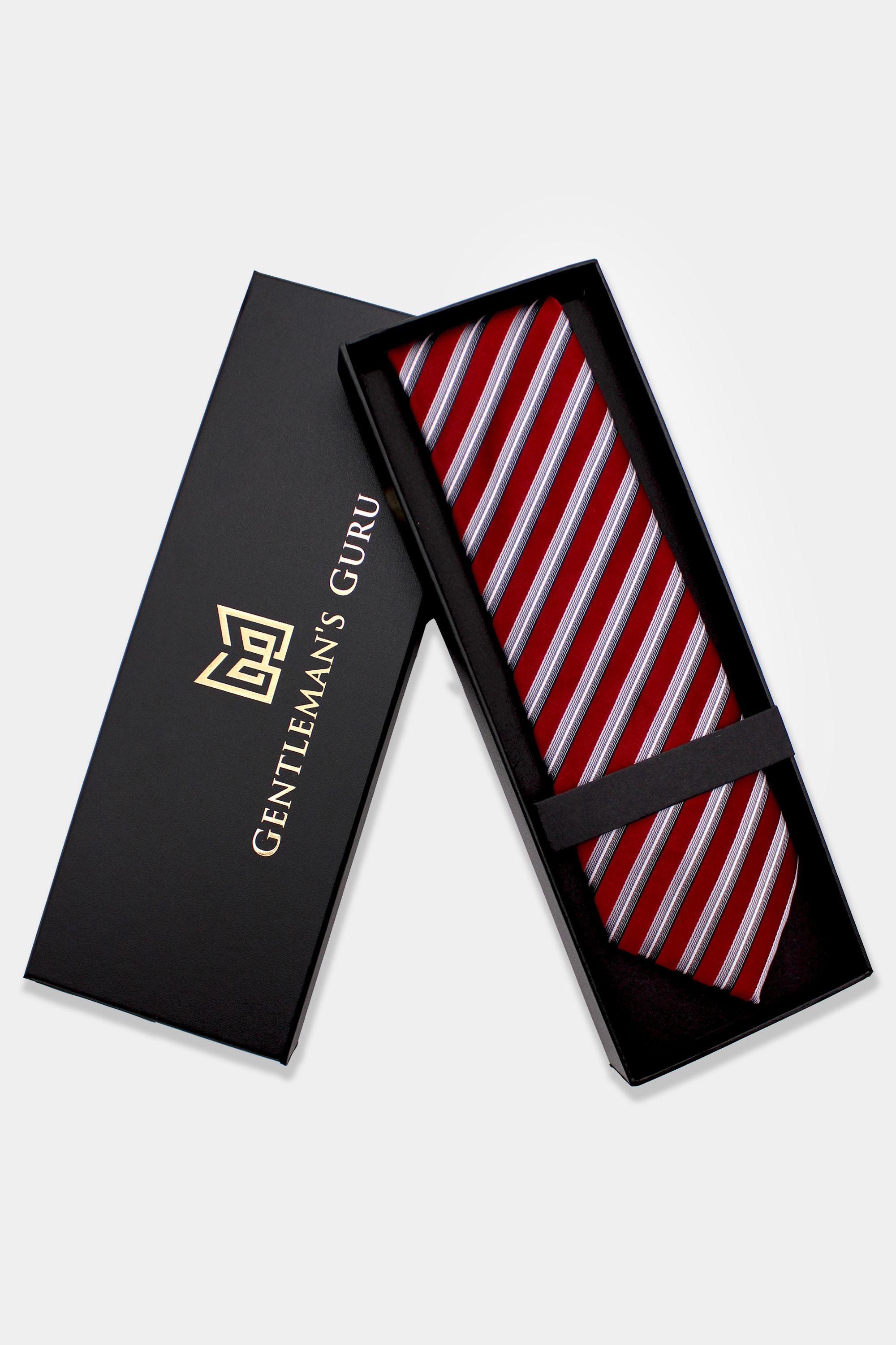 Art of The Gentleman Lapel Pin - Striped Burgundy Tie