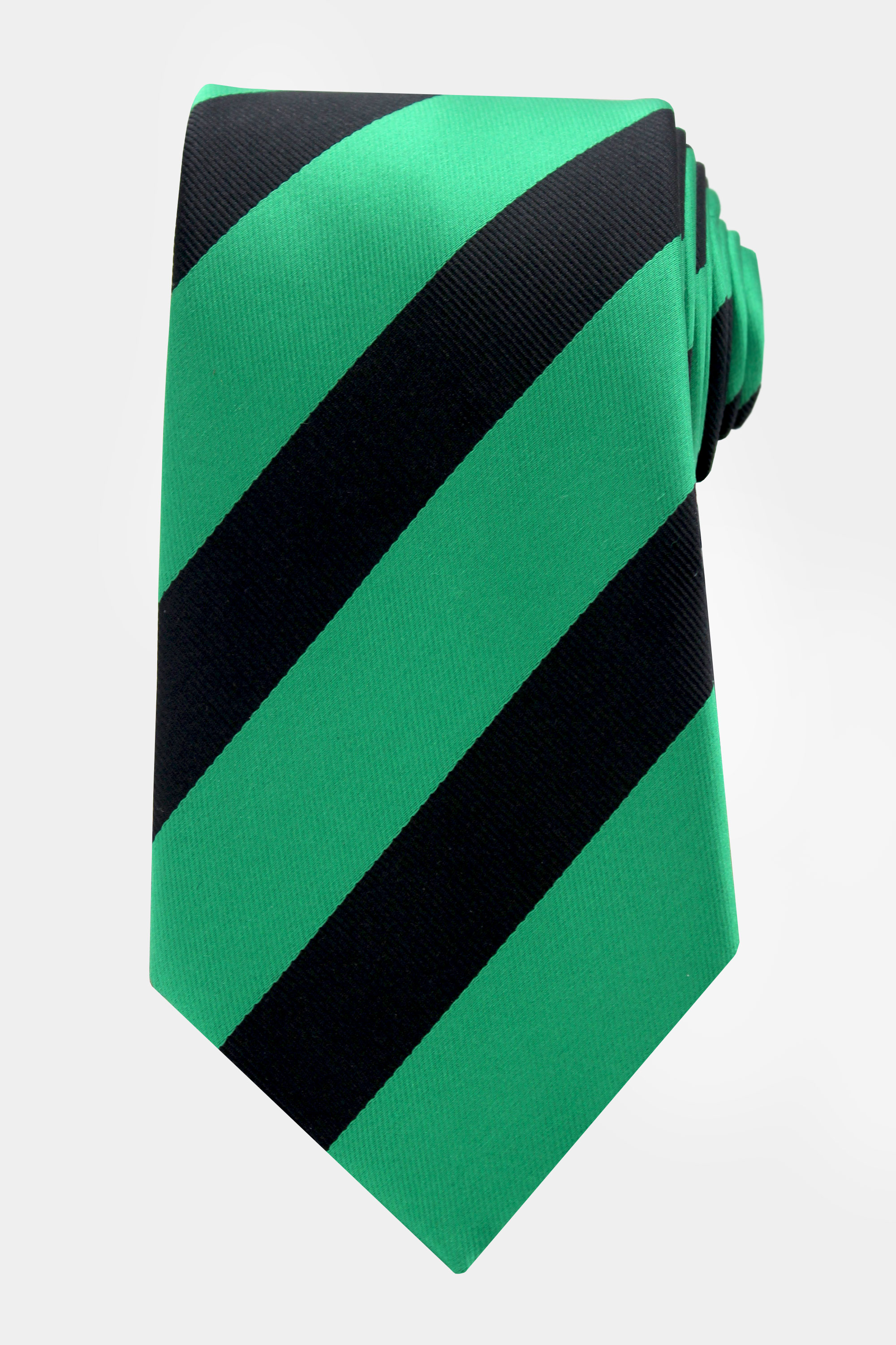 Emerald-Green-and-Black-Striped-Tie-from-Gentlemansguru.com