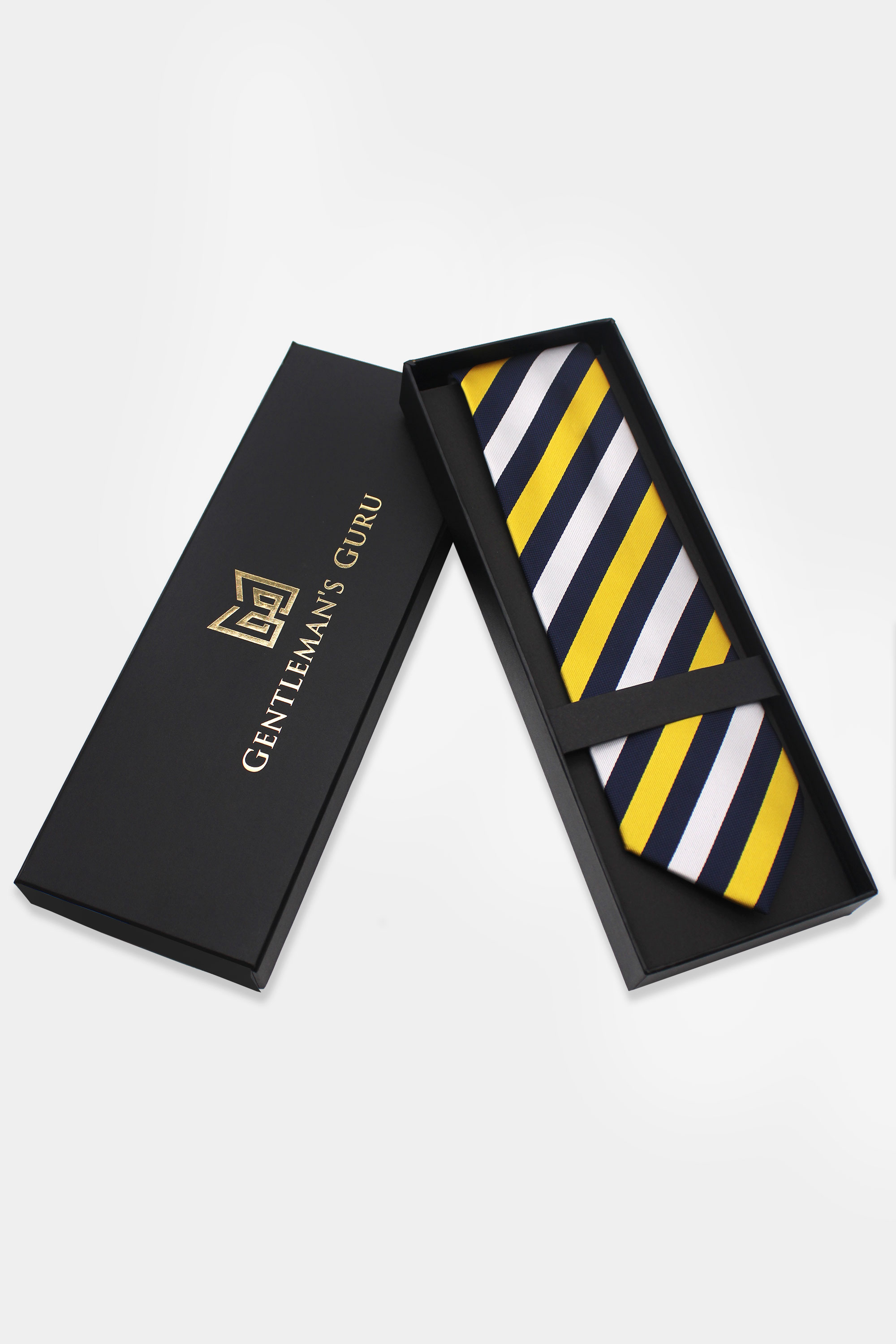 Gold-and-Navy-Blue-Striped-Tie-from-Gentlemansguru.com