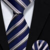 Mens-Navy-Blue-Striped-Tie-and-Pocket-Square-Set-Wedding-Groom-Necktie-from-Gentlemansguru.com