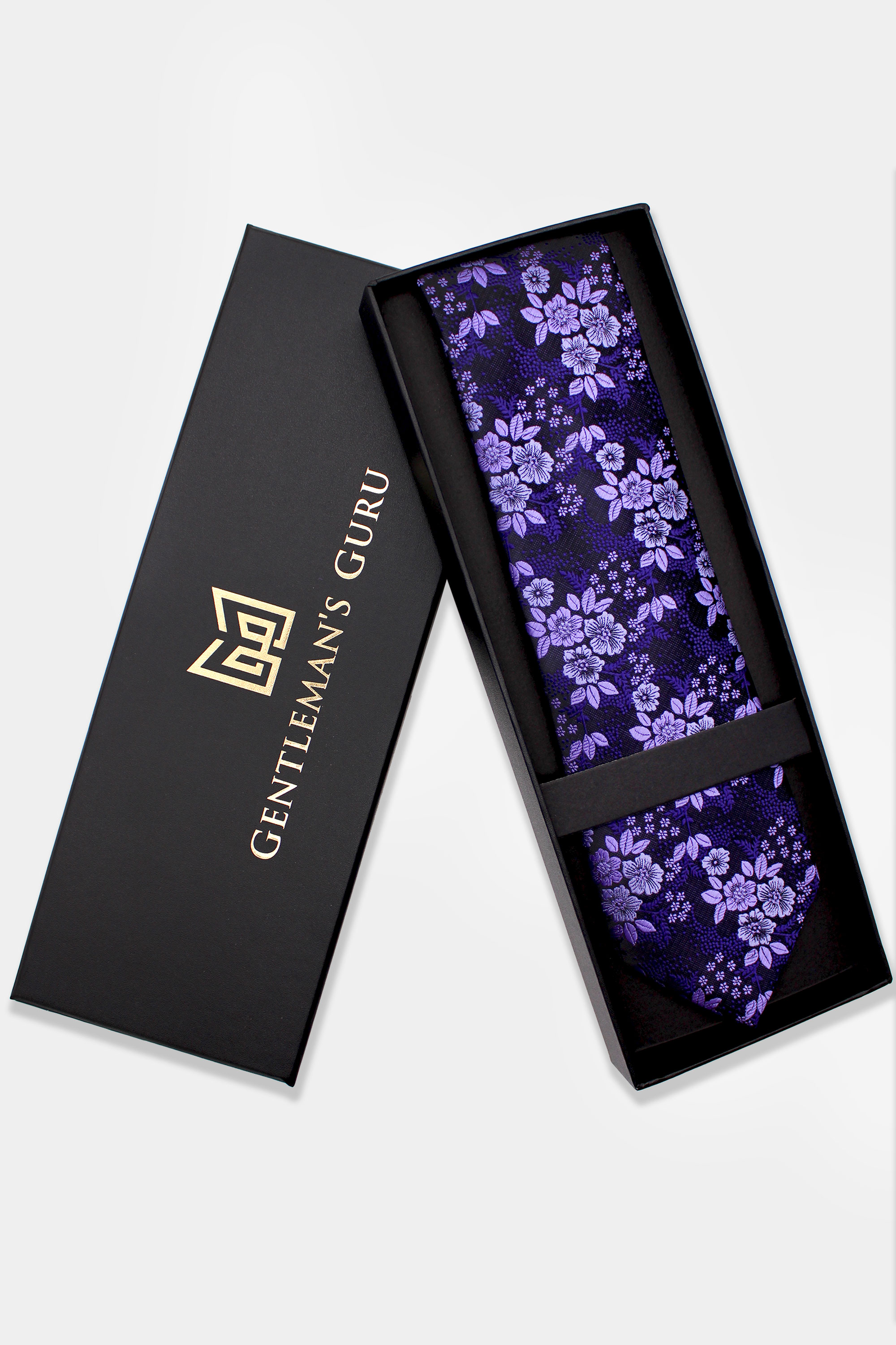 Watercolor Lavender Tie and Pocket Square Gift Set