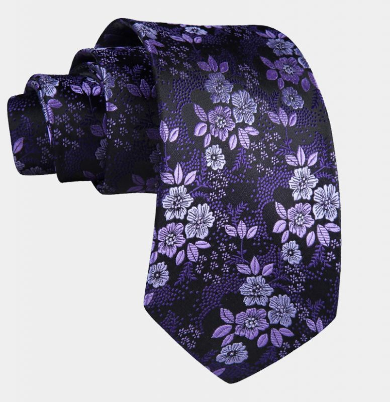Purple Floral Tie Set Gentleman's Guru