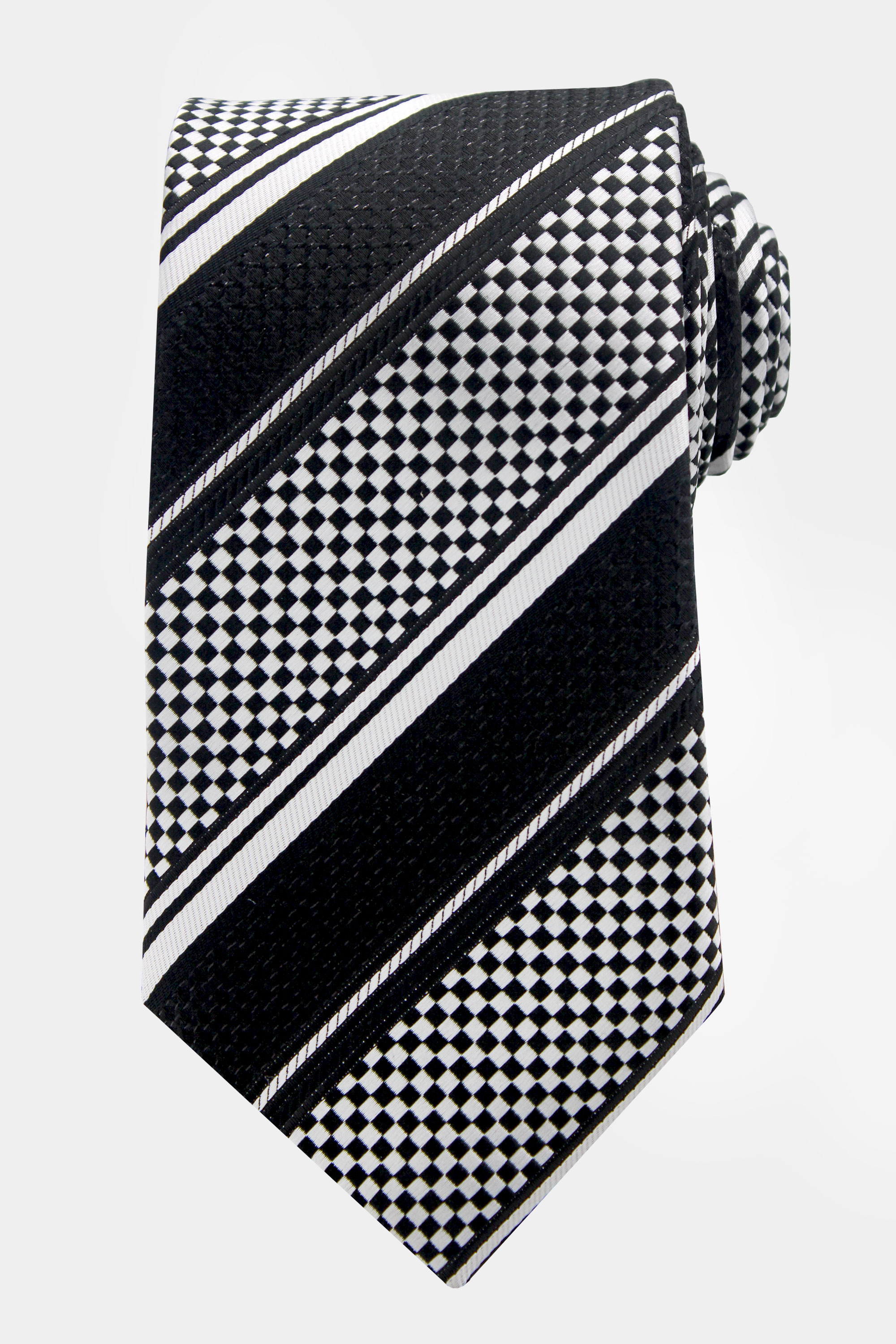 White-and-Black-Striped-Tie-from-Gentlemansguru.com