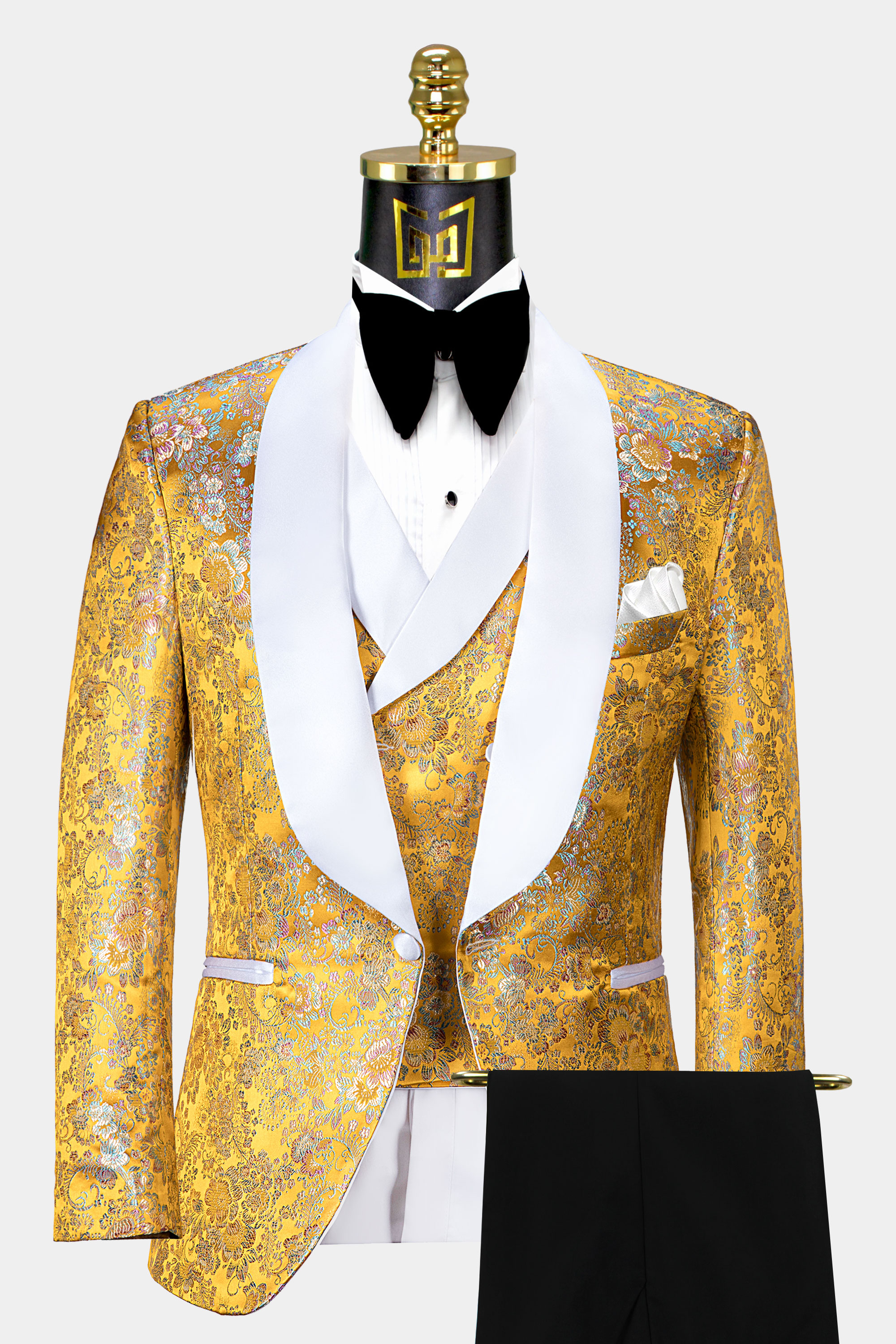 White-and-Yellow-Tuxedo-Groom-Wedding-Suit-For-Men-from-Gentlemansguru.com