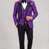 Dark Purple Tuxedo Full Body with Black Trousers from Gentlemansguru.com