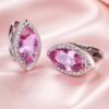 Designer Pink Crystal Diamond Cufflinks from Gentlemansguru.com