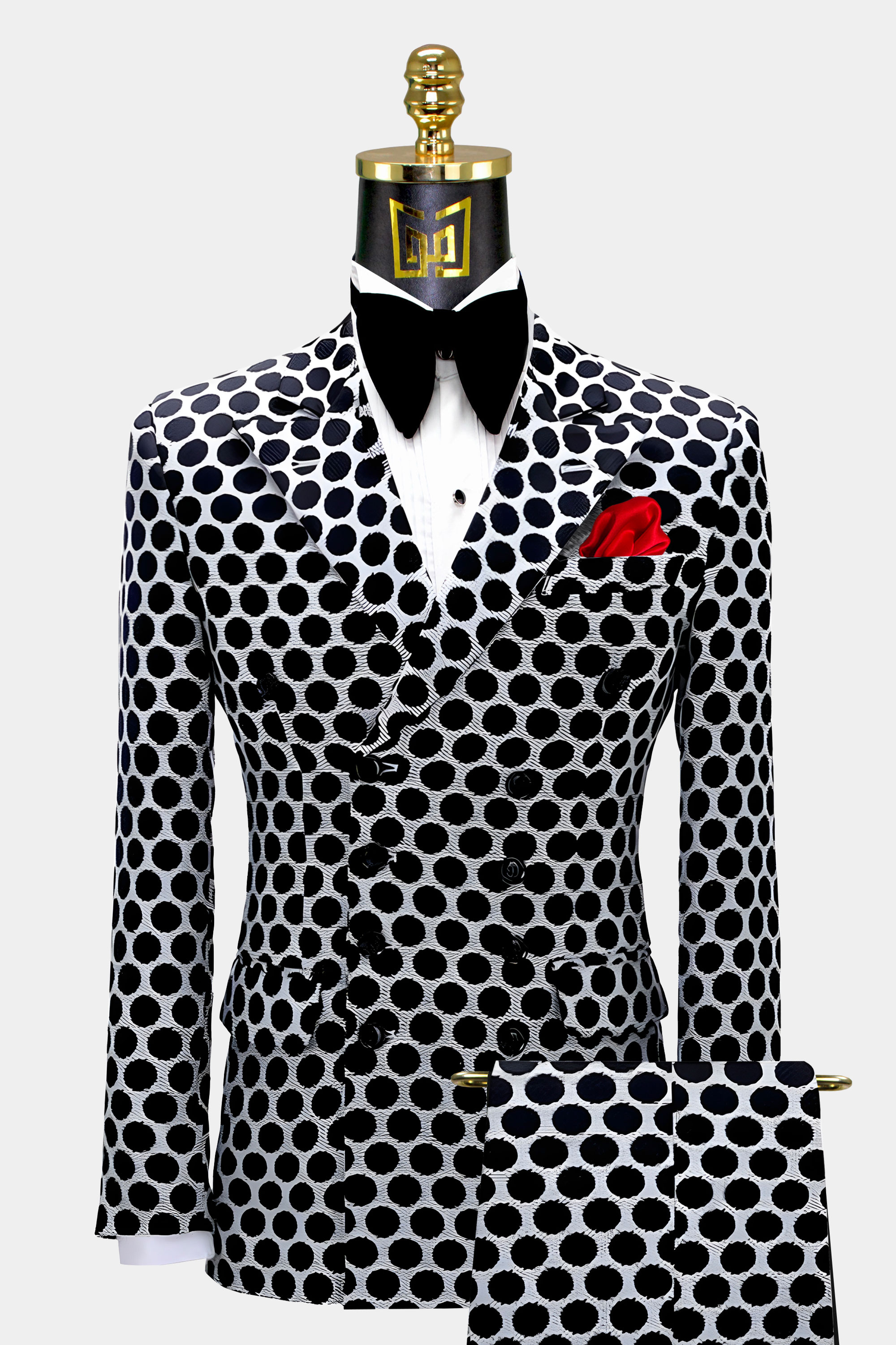 Black And White Polka Dot Suit Gentlemans Guru 