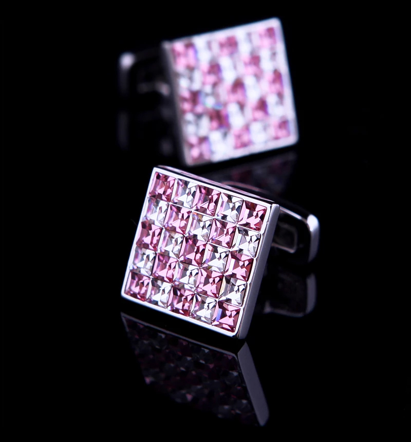 Mens-Pink-Crystal-Cufflinks-from-Gentlemansguru.com