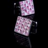 Pink Crystal Cufflinks from Gentlemansguru.com