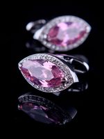 Crystal Pink Diamond Cufflinks