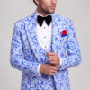 Silver and Blue Suit Three Quarter Cuff Adjustment Portrait from Gentlemansguru.com