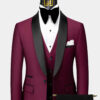 3-Piece-Burgundy-Tuxedo-Groom-Wedding-Suit-from-Gentlemansguru.com