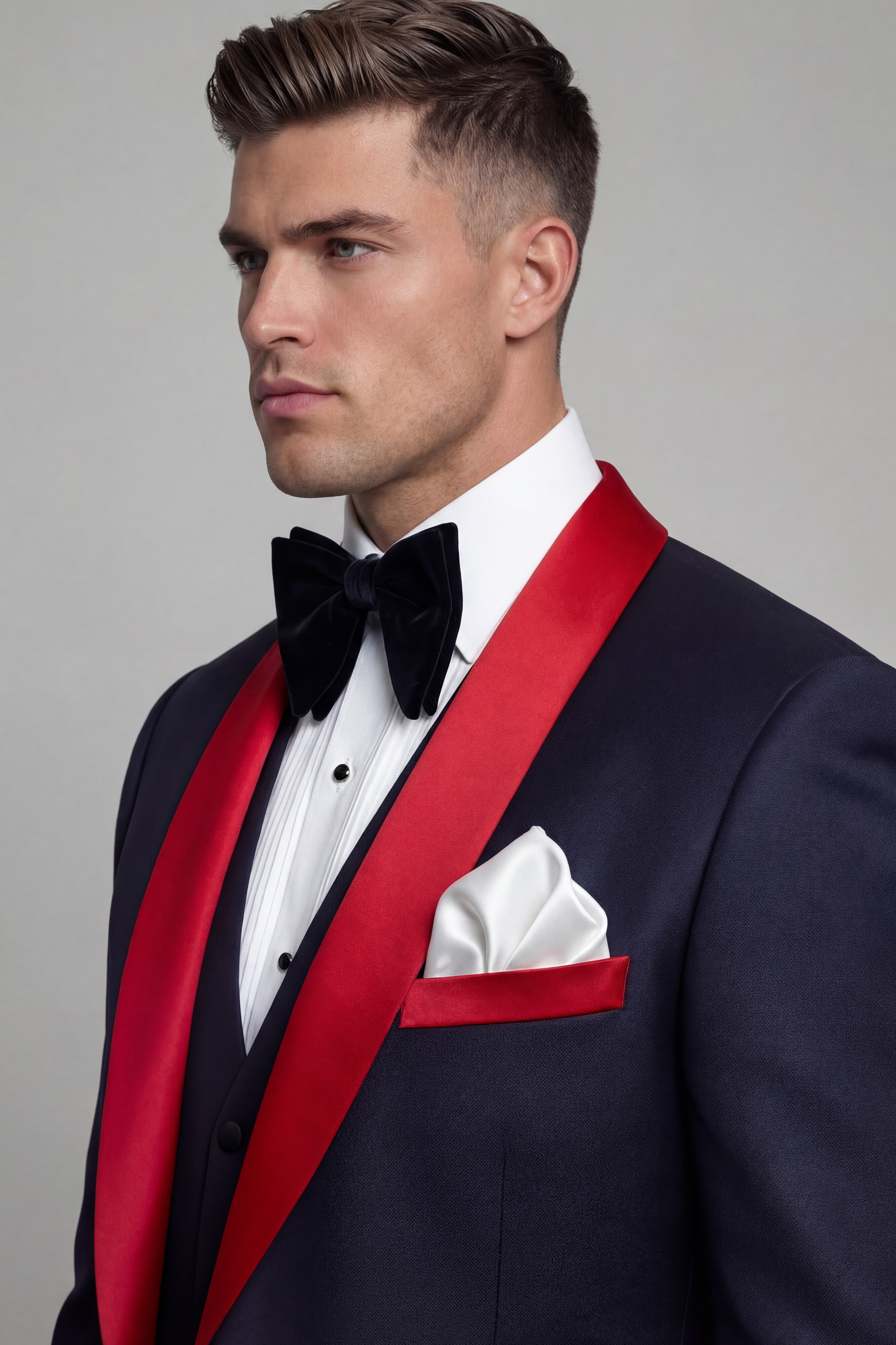 Black-Tuxedo-Red-Trim-Groom-Wedding-Formal-Wear-from-Gentlemansguru.com