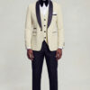 Black-and-Champagne-Tuxedo-Wedding-Groom-Prom-Suit-Red-Carpet-3-Piece-from-Gentlemansguru.com