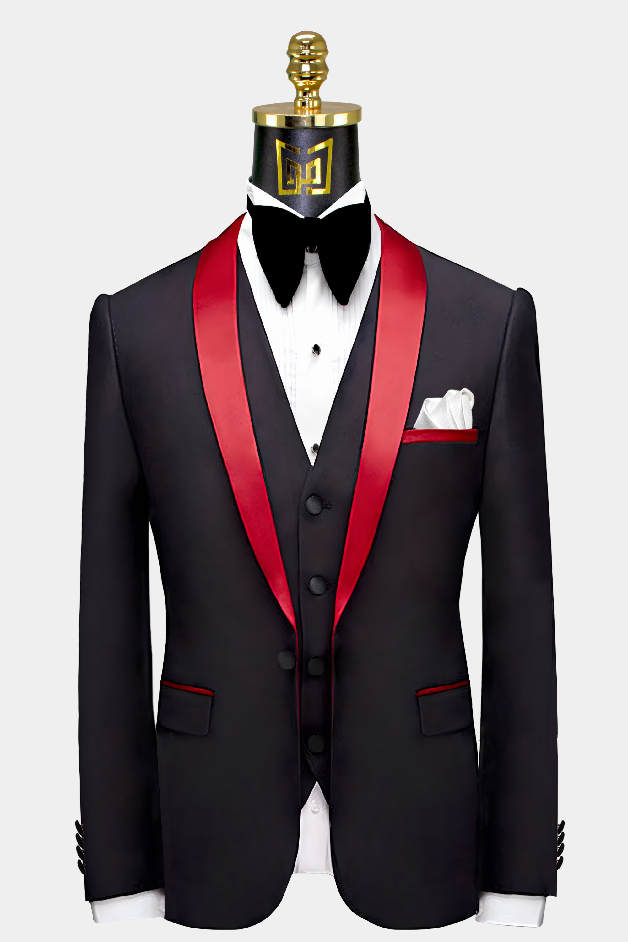 Black Tuxedo with Red Trim