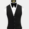 Mens-Black-Tuxedo-Vest-Groom-Wedding-Suit-Waistcoat-from-Gentlemansguru.com