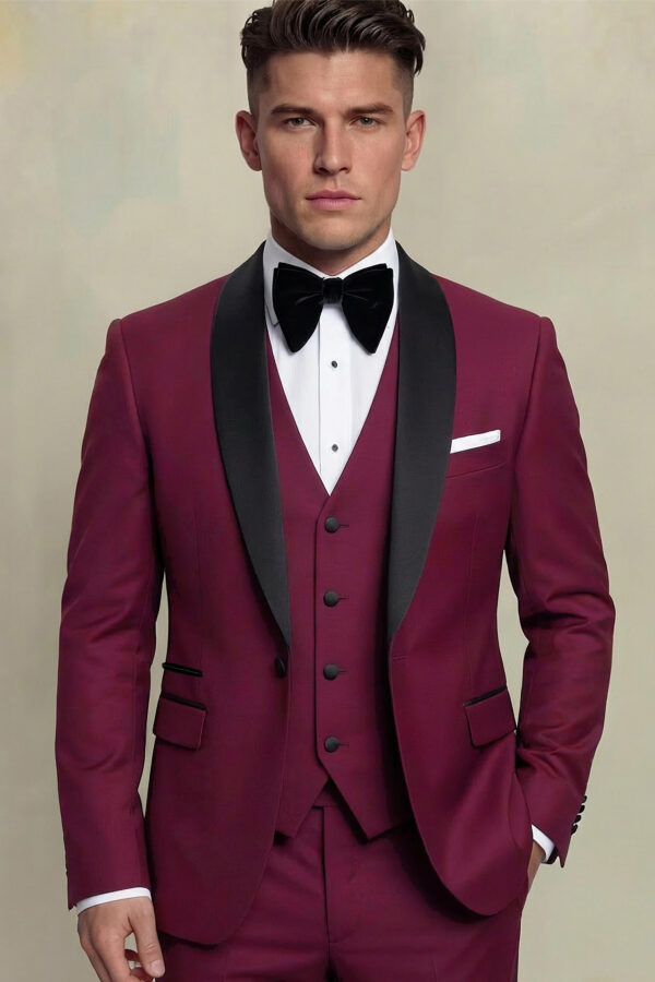 Mens-Burgundy-Tuxedo-3-Piece-Wedding-Groom-Prom-Suit-from-Gentlemansguru.com