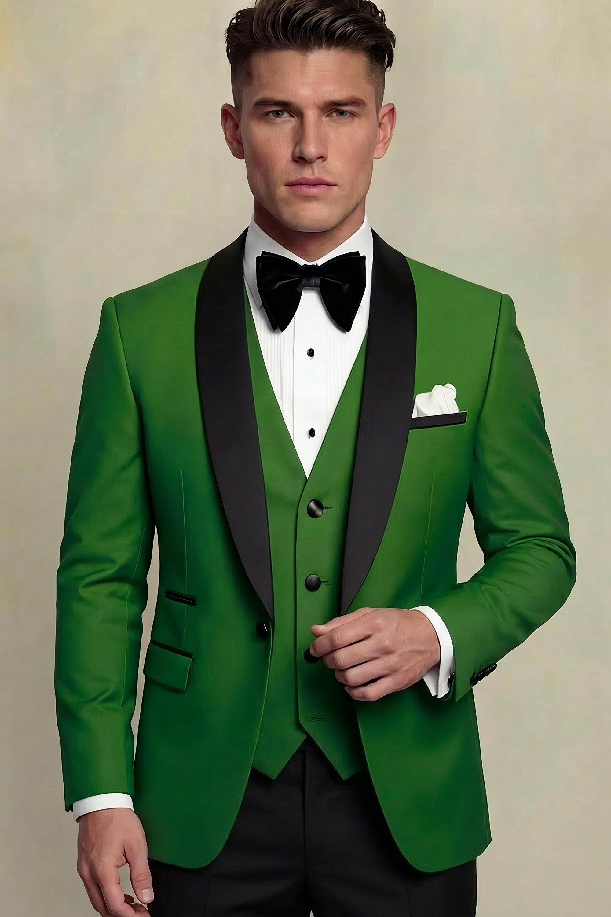 Mens-Green-and-Black-Tuxedo-Groom-Prom-DInner-Jacket-from-Gentlemansguru.com