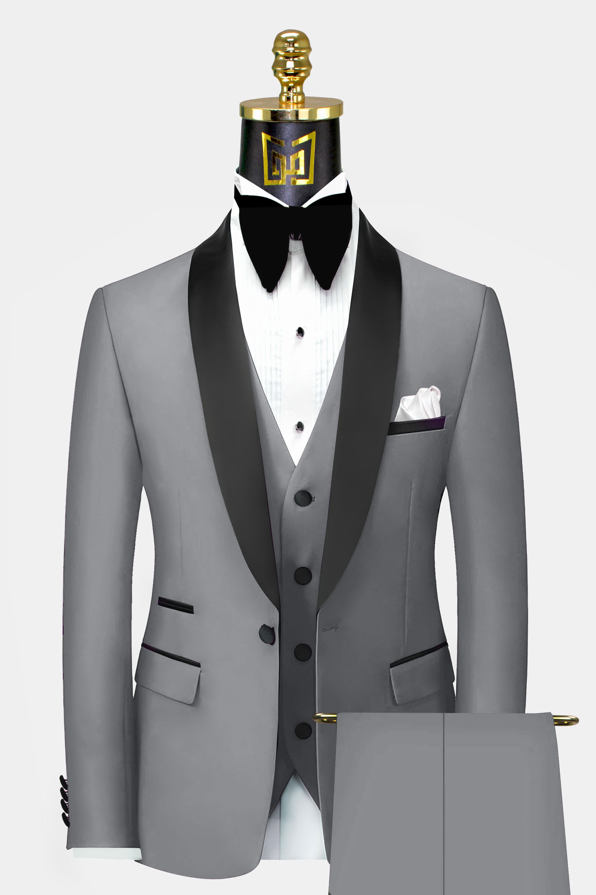 Modern Medium Grey Tuxedo - 3 Piece