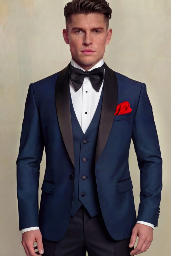 Mens-NAvy-Blue-Tuxedo-With-Black-Shawl-Lapel-Groom-Wedding-Suit-from-Gentlemansguru.com