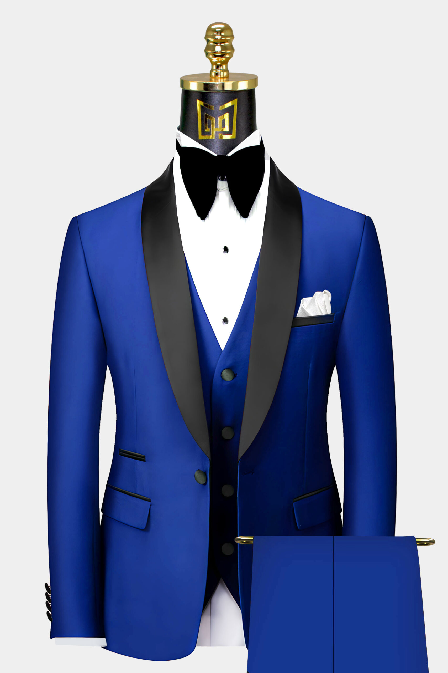 Boy's 3 Piece Double Breasted Tuxedo Set - Formal Wedding & Party Suit