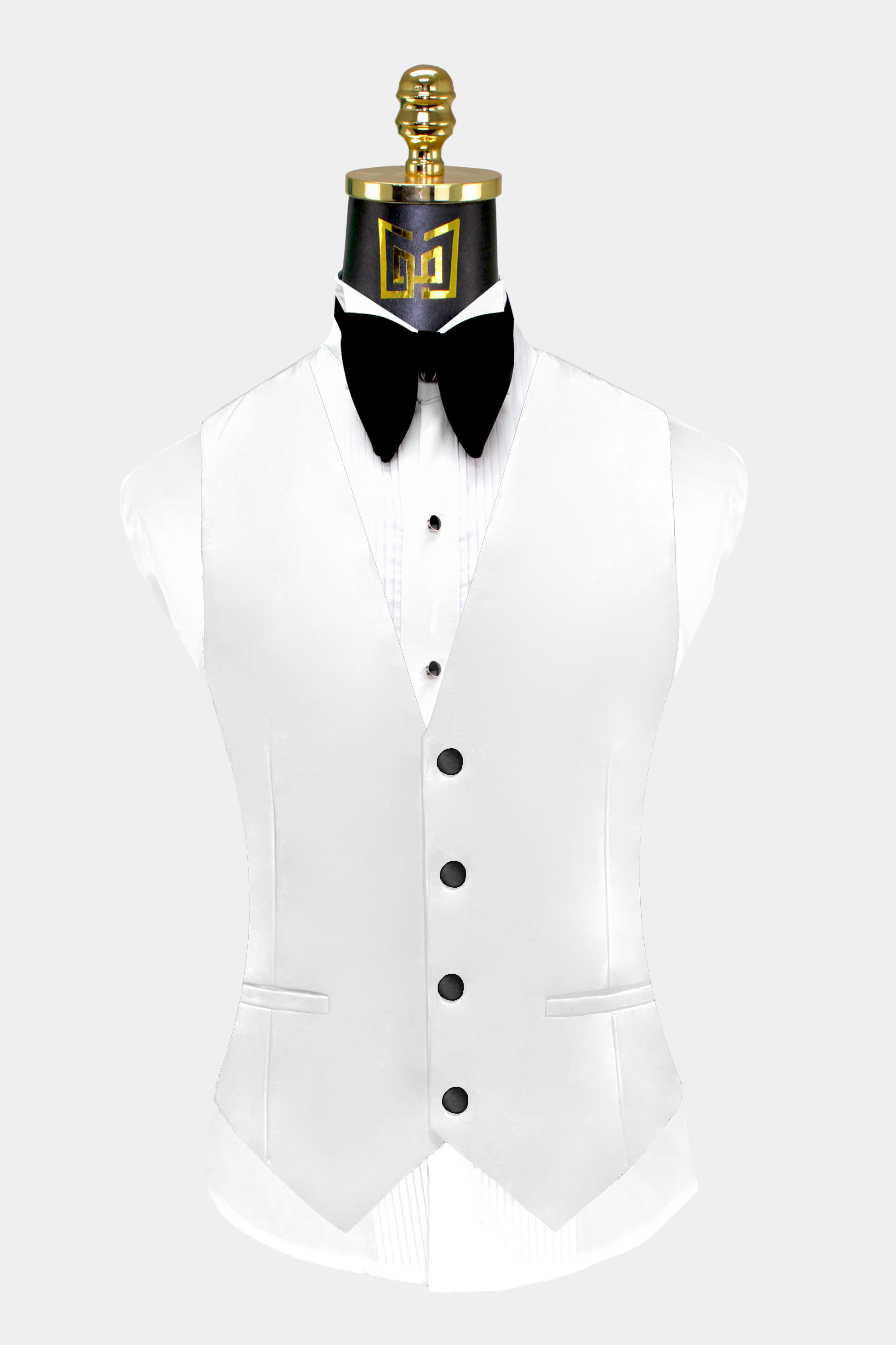 Mens-White-Tuxedo-Vest-Groom-Wedding-Suit-Waistcoat-from-Gentlemansguru.com