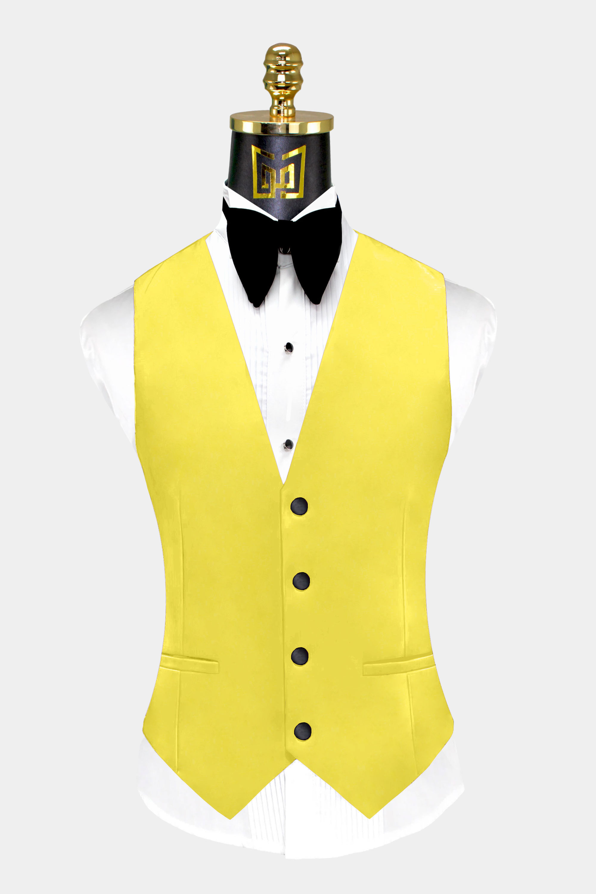 Mens-Yellow-Tuxedo-Vest-Groom-Wedding-Suit-Waistcoat-from-Gentlemansguru.com