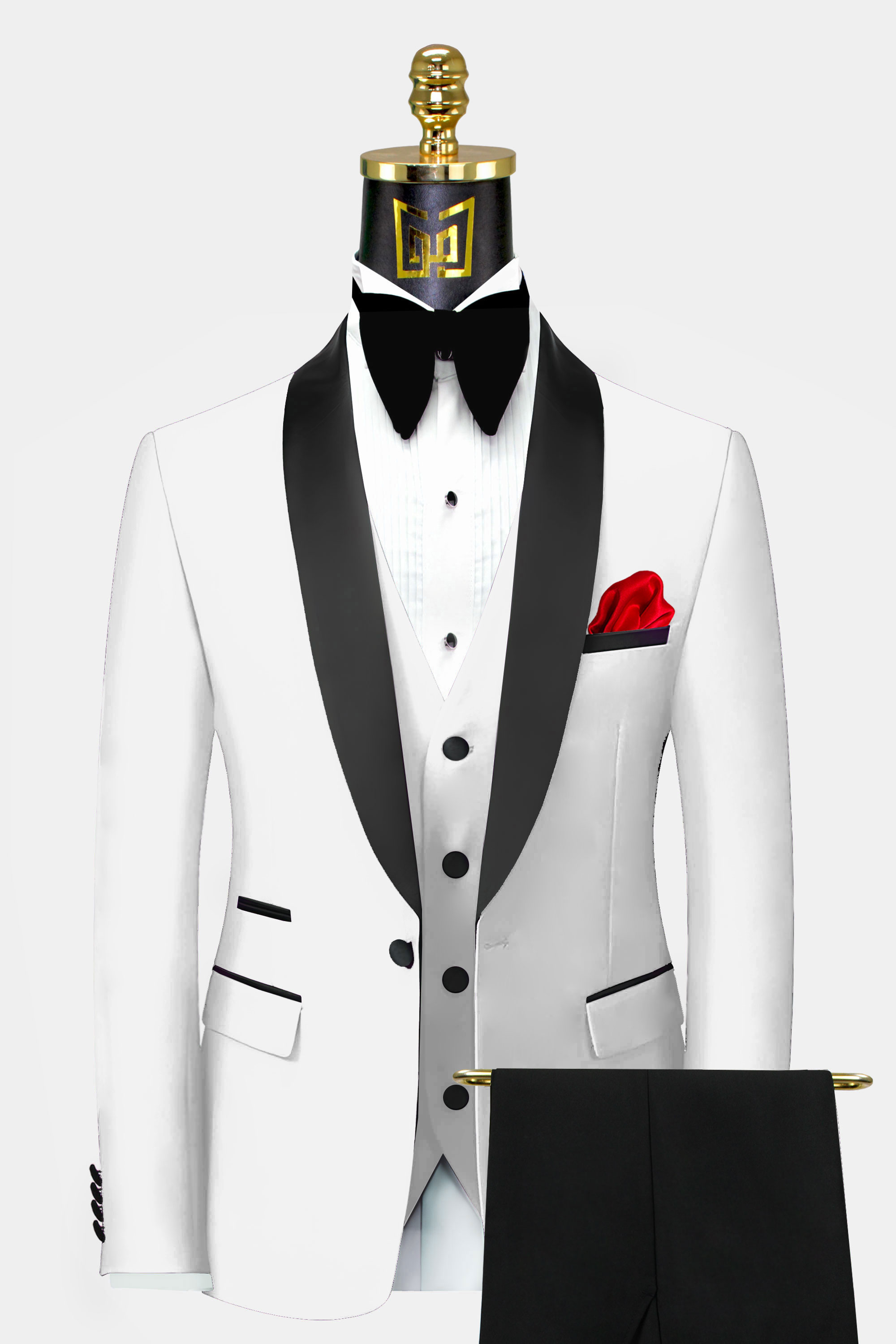 3 Piece White Tuxedo Suit | Gentleman's Guru