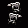 Black & Silver Crystal Cufflinks