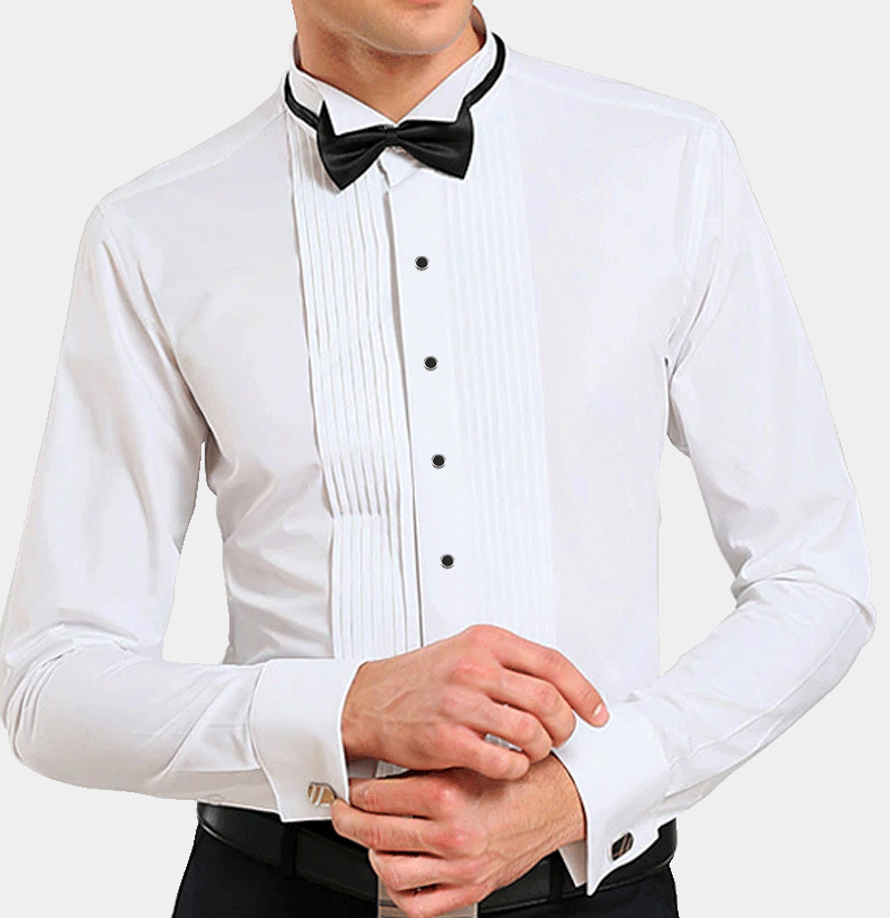 White-french-cuff-Tuxedo-Shirt-with-black-buttons-from-Gentlemansguru.com_