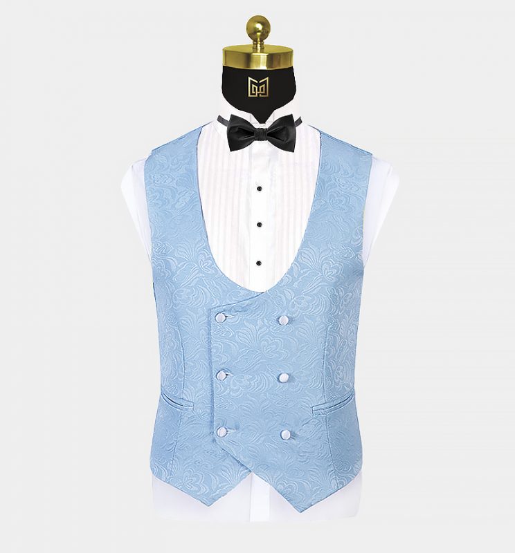 Baby Blue and White Tuxedo 3 Piece Gentleman's Guru