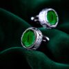 Vintage Emerald Green Ruby Cufflinks - Image 7