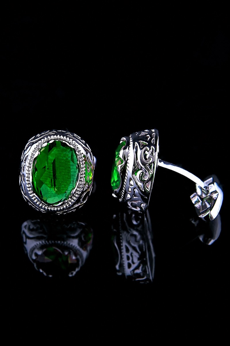 Mens-Green-Rsuby-Cufflinks-from-Gentlemansguru.com