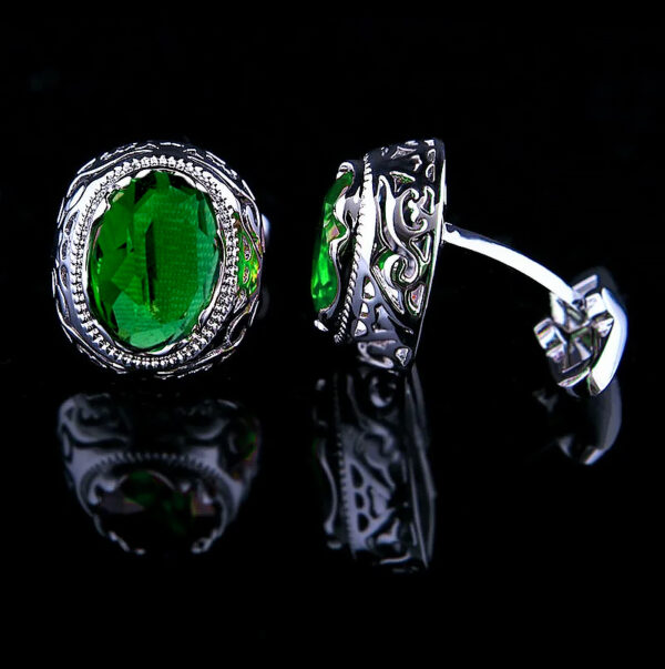 Mens-Green-Rsuby-Cufflinks-from-Gentlemansguru.com