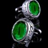 Vintage Emerald Green Wedding Cufflinks from Gentlemansguru.com