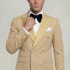 Double-Breasted-Khahki-Tan-Champagne-Tuxedo-Suit-from-Gentlemansguru.com